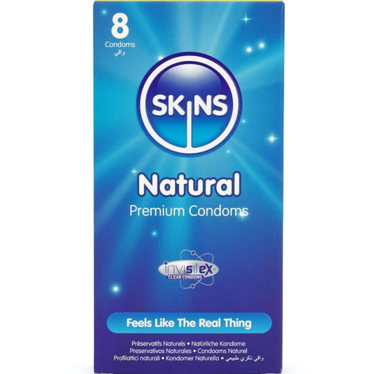SKINS - BALENÍ PŘÍRODNÍCH PREMIUM KONDOMŮ 8 KS
