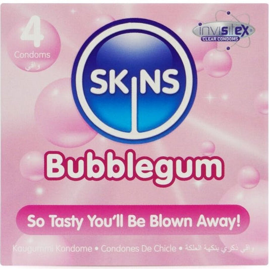 SKINS - KONDOMY BUBBLEGUM PREMIUM BALENÍ 4 KS
