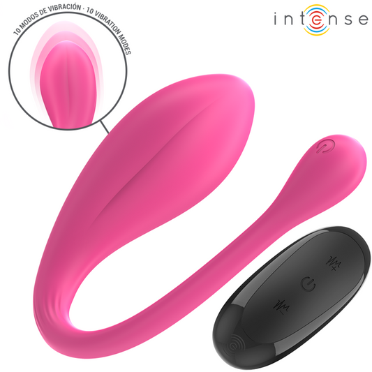 INTENZIVNÍ - VIBRÁTOR JANICE U DVOJITÁ STIMULACE 10 VIBRACÍ RŮŽOVÝ DÁLKOVÝ OVLÁDÁNÍ