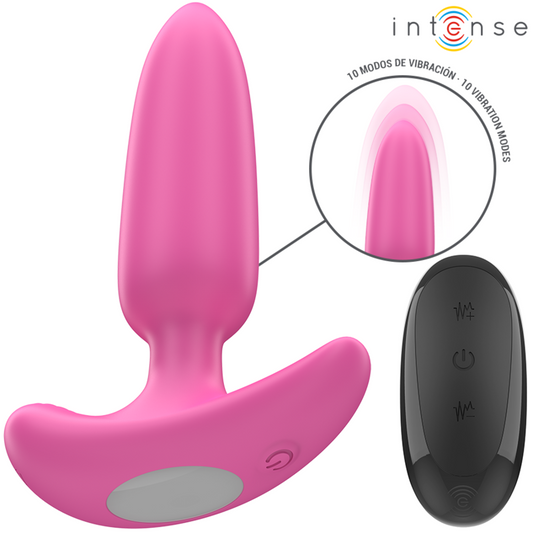 INTENSE - ROSS ANÁLNÍ KOlík 10 vibrací růžový s dálkovým ovládáním