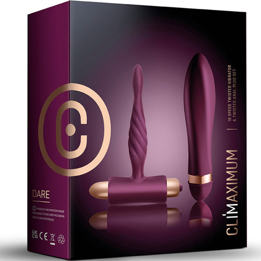 CLIMAXIMUM - SADA DARE S KROUCENÝM VIBRÁTOREM + ANÁLNÍM KOLEČKEM PRO ZAČÁTEČNÍKY