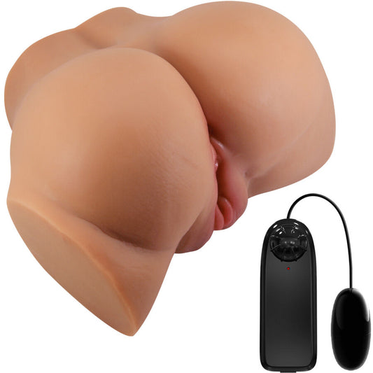 CRAZY BULL - EMILIA ASS VIBRÁTOR S REALISTICKOU VAGÍNOU A ANÁLNÍM ŘÍTÍM, DÁLKOVÝM OVLÁDÁNÍM