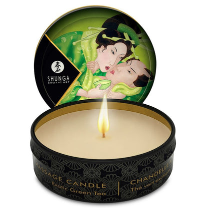 SHUNGA - MASÁŽNÍ SVÍČKA MINI CARESS BY CANDELIGHT T GREEN 30 ML