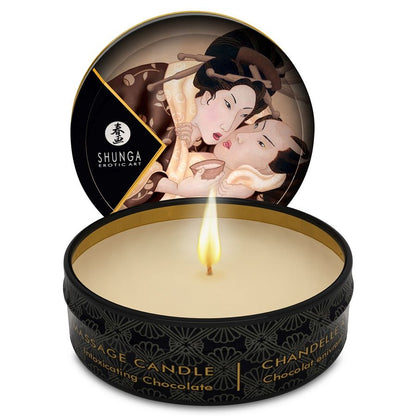 SHUNGA - MINI CARESS BY CANDELIGHT ČOKOLÁDOVÁ MASÁŽNÍ SVÍČKA 30 ML