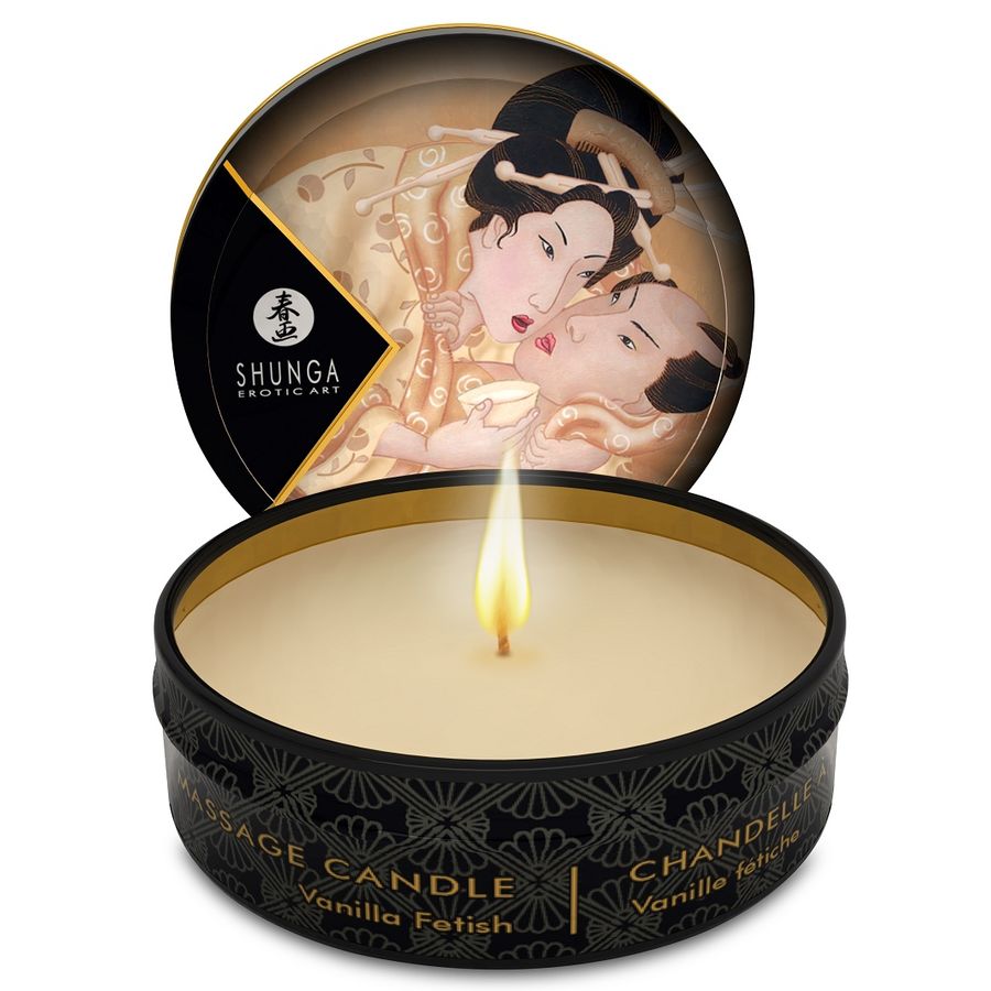 SHUNGA - MINI CARESS BY CANDELIGHT VANILKOVÁ MASÁŽNÍ SVÍČKA 30 ML