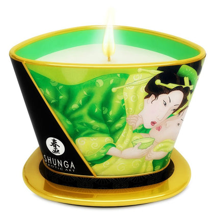 SHUNGA - MASÁŽNÍ SVÍČKA MINI CARESS BY CANDELIGHT T GREEN 170 ML