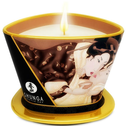 SHUNGA - MINI CARESS BY CANDELIGHT ČOKOLÁDOVÁ MASÁŽNÍ SVÍČKA 170 ML