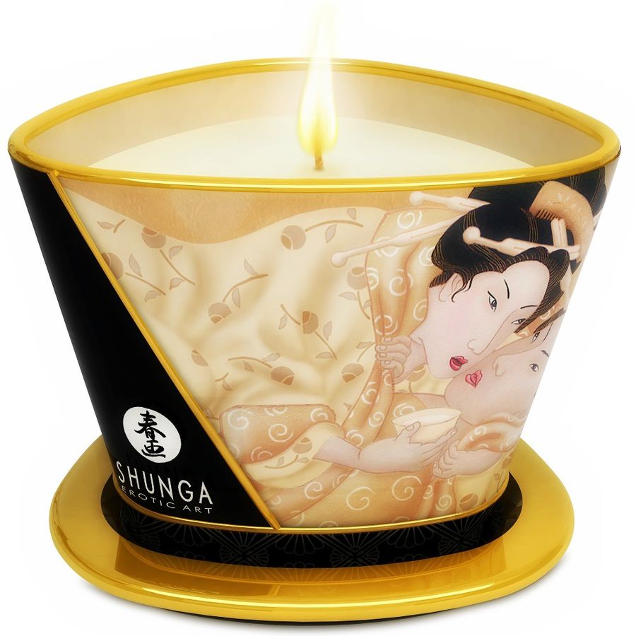 SHUNGA - MINI CARESS BY CANDELIGHT VANILKOVÁ MASÁŽNÍ SVÍČKA 170 ML