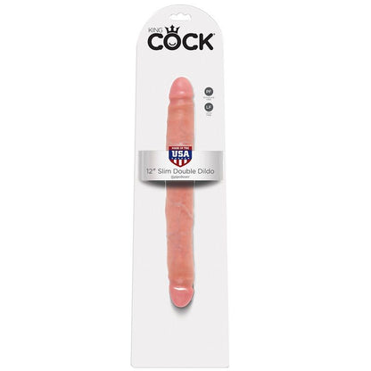 KING COCK - TENKÉ DVOJITÉ DILDO 30 CM