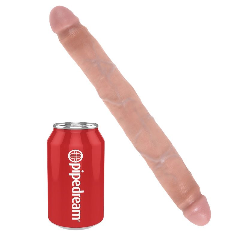 KING COCK - TENKÉ DVOJITÉ DILDO 30 CM