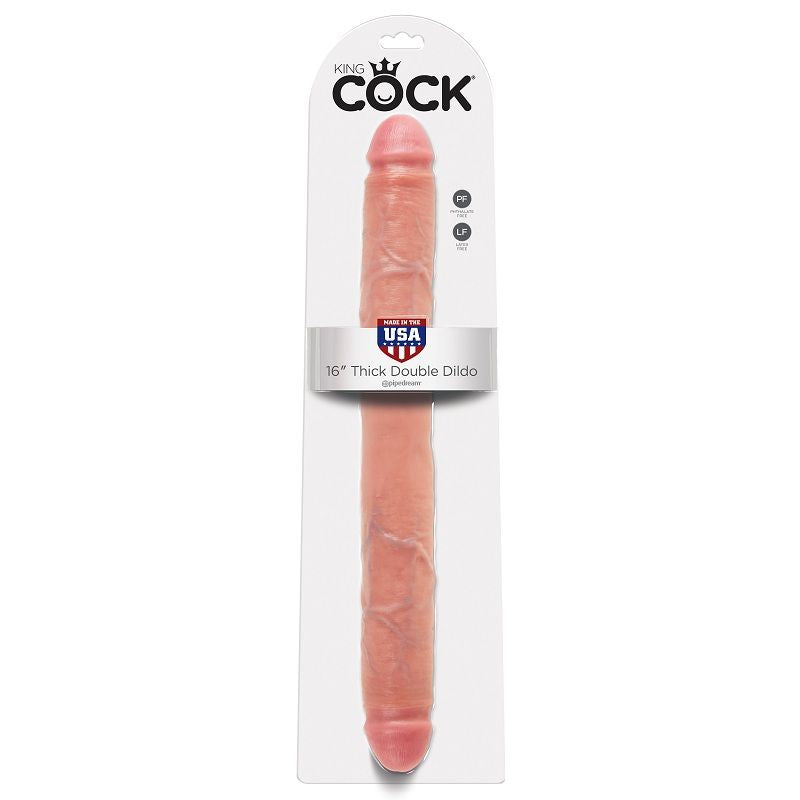 KRÁLOVSKÝ PÉROVÝ - SILNÉ DVOJITÉ DILDO Z TĚLA 40,6 CM