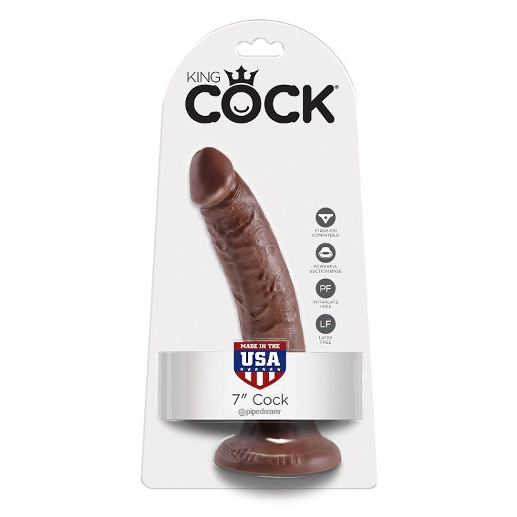 KRÁLOVSKÝ PÉROVÝ - 7 DILDO ČOKOLÁDOVÉ 17,8 CM