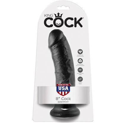 KING COCK - 8 DILDO ČERNÝ 20,3 CM