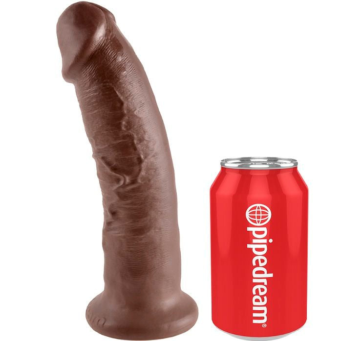 KRÁLOVSKÝ PÉROVÝ - 9 DILDO HNĚDÉ 22,9 CM