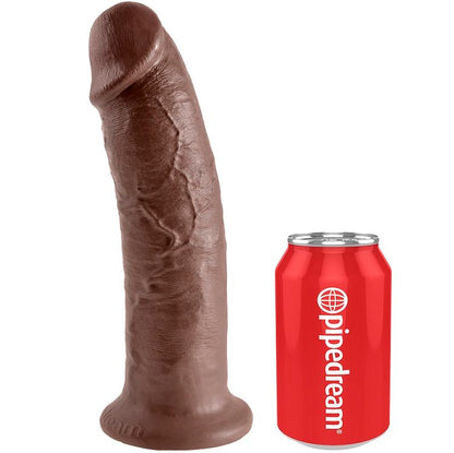 KRÁLOVSKÝ PÉROVÝ - 10 DILDO HNĚDÉ 25,4 CM