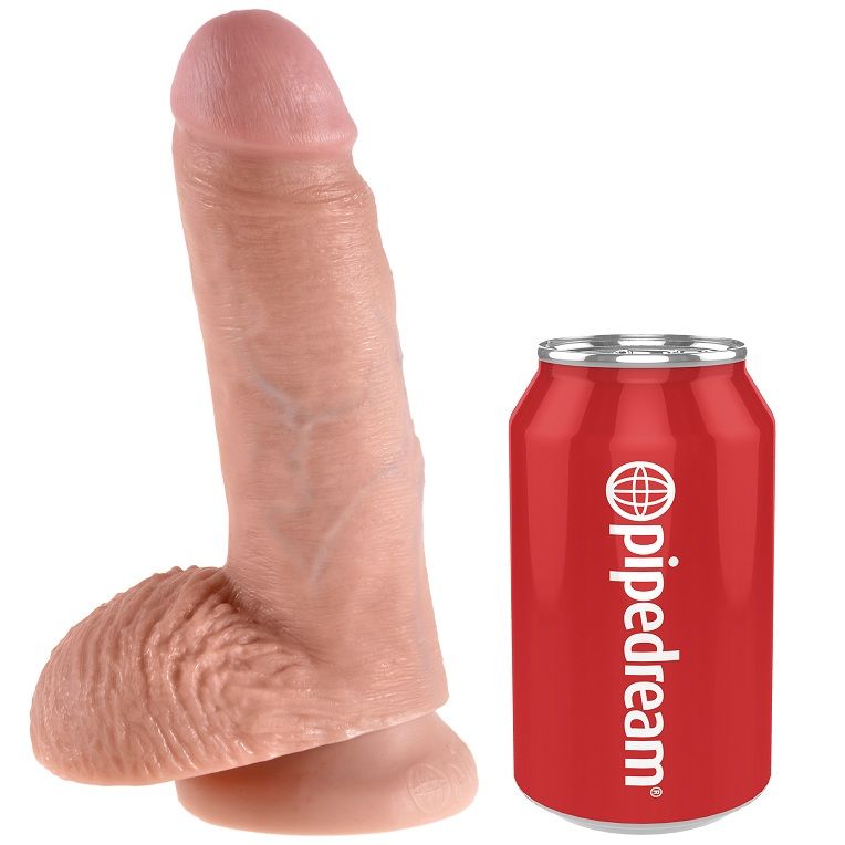 KING COCK - 7 DILDO FLESH S KOULEMI 17,8 CM