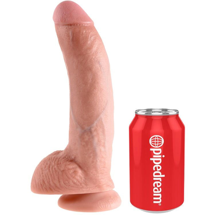 KING COCK - 9 DILDO FLESH S KOULEMI 22,9 CM