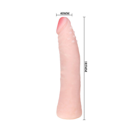 BAILE - REALISTICKÉ SILIKONOVÉ DILDO S DOTYKEM KŮŽE 19 CM, NÁHODNÁ BARVA V KRABIČCE