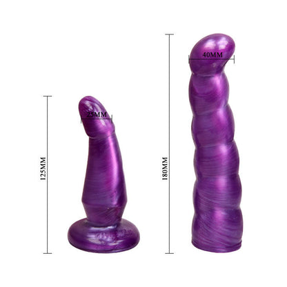 BAILE - ŽENSKÝ ANÁLNÍ A VAGINÁLNÍ POSTROJ LILAC GPOINT 17 CM
