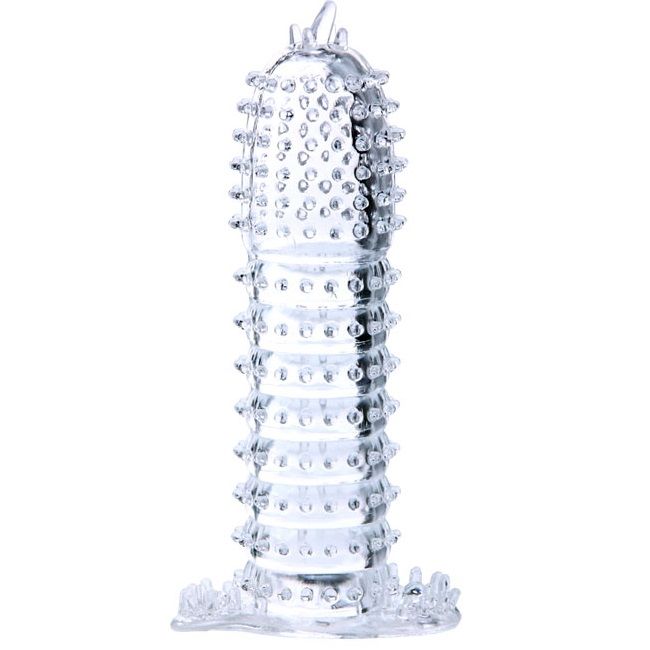 BAILE - NÁVLEK NA PENIS S PRŮHLEDNÝMI STIMULAČNÍMI BODY 14 CM