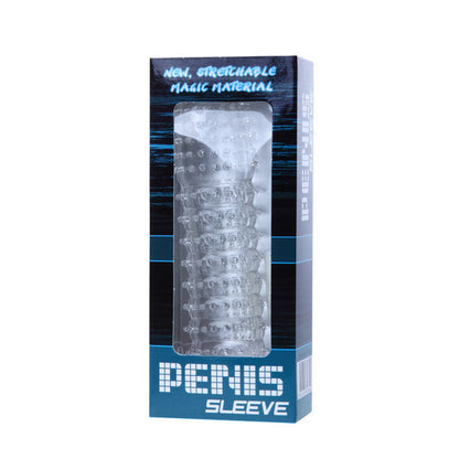 BAILE - NÁVLEK NA PENIS S PRŮHLEDNÝMI STIMULAČNÍMI BODY 14 CM