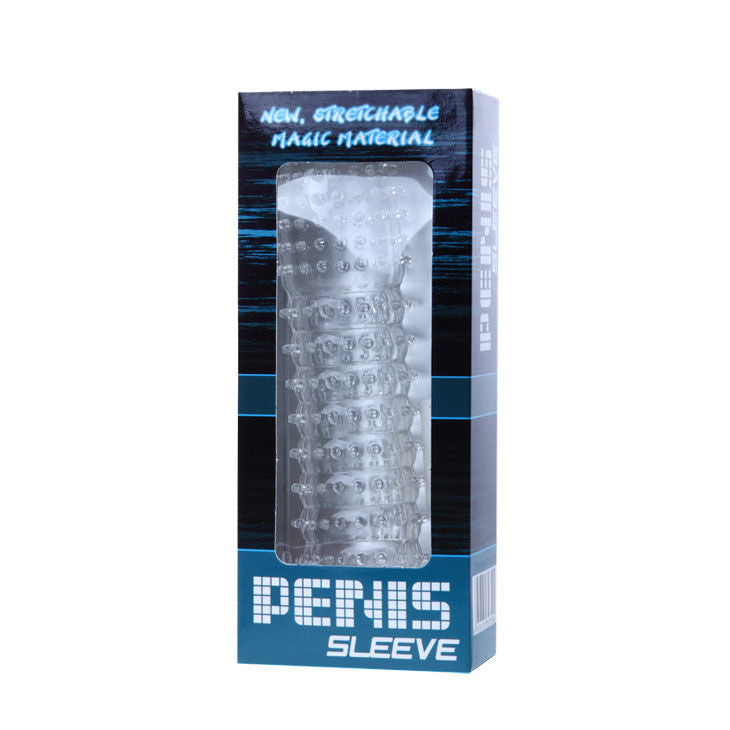 BAILE - NÁVLEK NA PENIS S PRŮHLEDNÝMI STIMULAČNÍMI BODY 14 CM