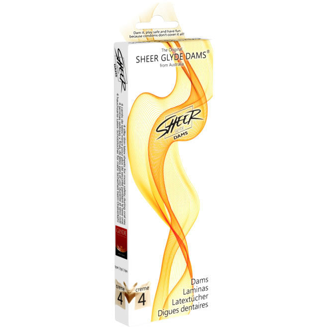 SHEER GLYDE - DAMS LAMINAS LATEXOVÉ ORÁLNÍ SEX VANILKA