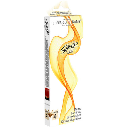 SHEER GLYDE - DAMS LAMINAS LATEXOVÉ ORÁLNÍ SEX VANILKA