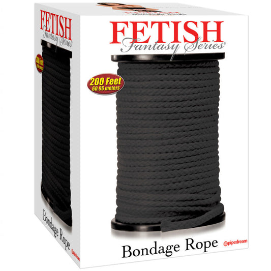 FETIŠ FANTASY SERIES - BONDAGE ROPE ČERNÝ 60,96 METRŮ