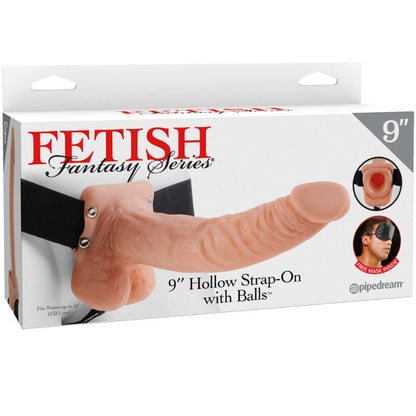 FETIŠ FANTASY SÉRIE - 9. ŘADA DUTÝ STRAP-ON S KOULEMI 22,9 CM, TĚLO