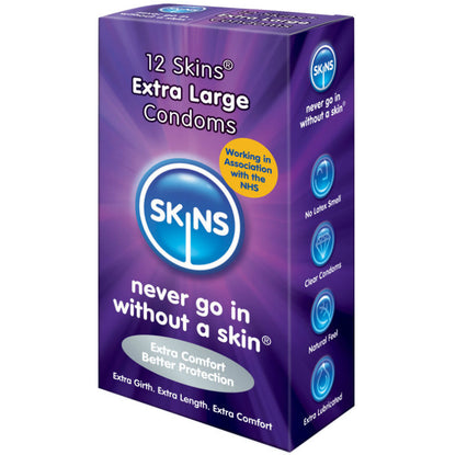 SKINS - EXTRA VELKÉ KONDOMY 12 KS