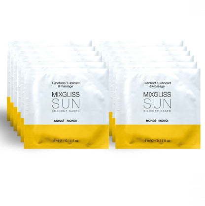 MIXGLISS - LUBRIKANT NA BÁZI SILIKONU AROMA MONOI 12 JEDNODUCHÝCH DÁVEK 4ML