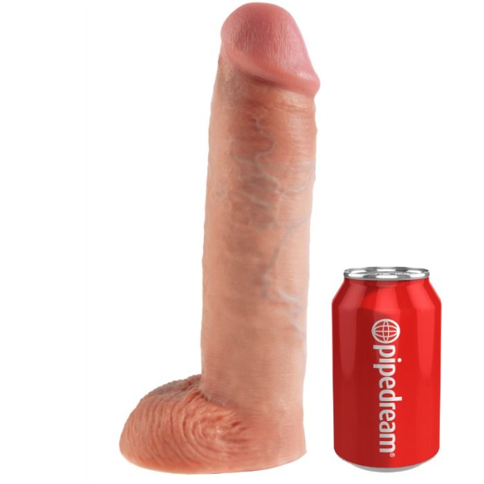 KING COCK - 28 CM DUTÝ PÁSEK S PODVÁKEM, FLESH