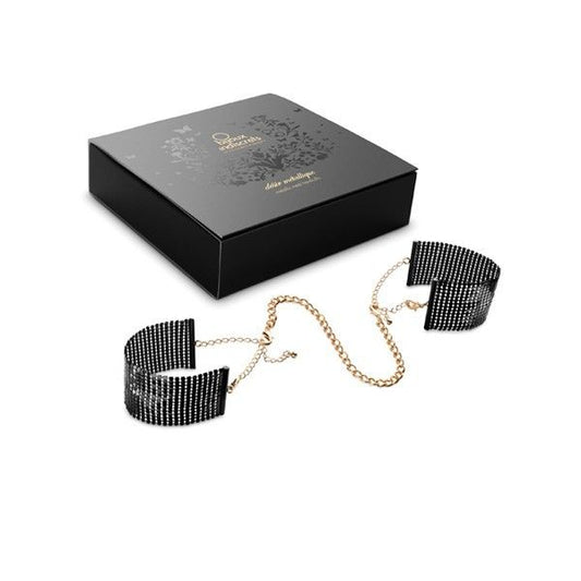 BIJOUX - DÉSIR METALLIQUE ČERNÁ KOVOVÁ SÍŤOVANÁ POUTA