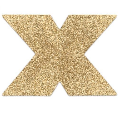 BIJOUX - ZLATÉ KRYTY NA BRADAVKY INDISCRETS FLASH CROSS