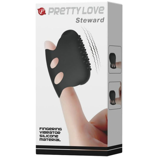 ČERNÝ VIBRAČNÍ NÁPRSTEK PRETTY LOVE - FLIRTATION STEWARD