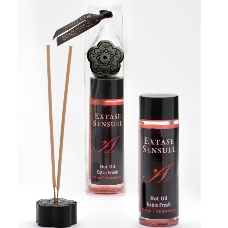 EXTASE SENSUAL - MASÁŽNÍ OLEJ S EXTRA SVĚŽÍM JAHODOVÝM EFEKTEM 100 ML