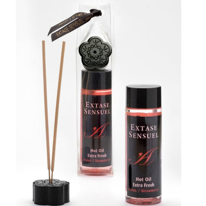 EXTASE SENSUAL - MASÁŽNÍ OLEJ S EXTRA SVĚŽÍM JAHODOVÝM EFEKTEM 100 ML