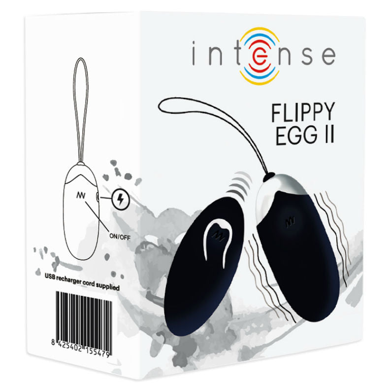 INTENSE - FLIPPY II VIBRAČNÍ VAJÍČKO S DÁLKOVÝM OVLÁDÁNÍM ČERNÉ