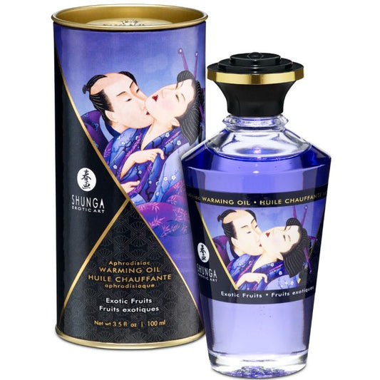 SHUNGA - MASÁŽNÍ OLEJ S TEPLÝM EFEKTEM PŘÍCHUŤ EXOTICKÉHO OVOCE 100 ML