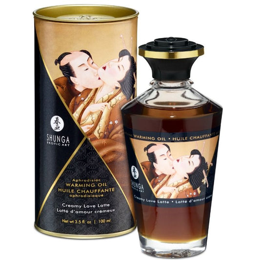 SHUNGA - MASÁŽNÍ OLEJ S PŘÍCHUTÍ KÁVY S TEPLÝM EFEKTEM 100 ML