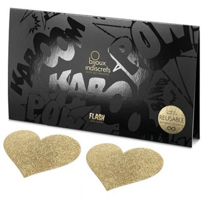 BIJOUX - KRYTY NA BRADAVKY INDISCRETS FLASH GOLDEN HEART