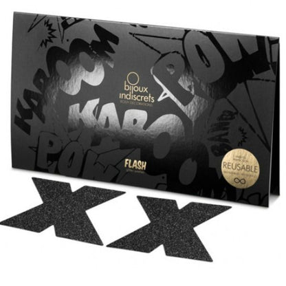 BIJOUX - INDISCRETS FLASH CROSS ČERNÉ ČERNICE NA VSUVKY