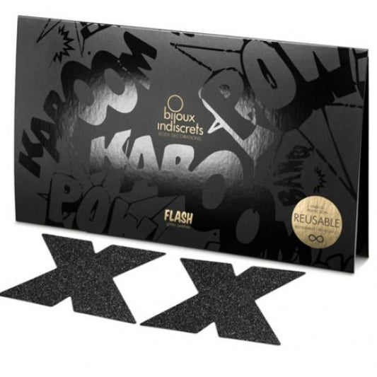 BIJOUX - INDISCRETS FLASH CROSS ČERNÉ ČERNICE NA VSUVKY