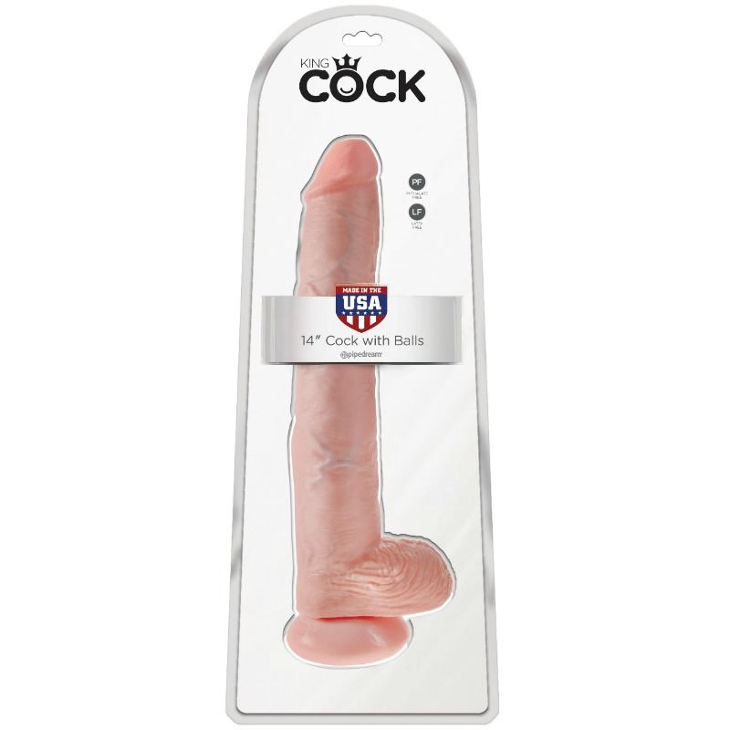 KING COCK - DILDO S KOULEMI 35,6 CM, TĚLO