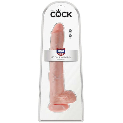 KING COCK - DILDO S KOULEMI 35,6 CM, TĚLO