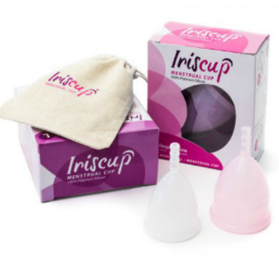 IRISCUP - VELKÝ RŮŽOVÝ MĚSÍČNÍ KALÍMEK + STERILIZAČNÍ SÁČEK ZDARMA