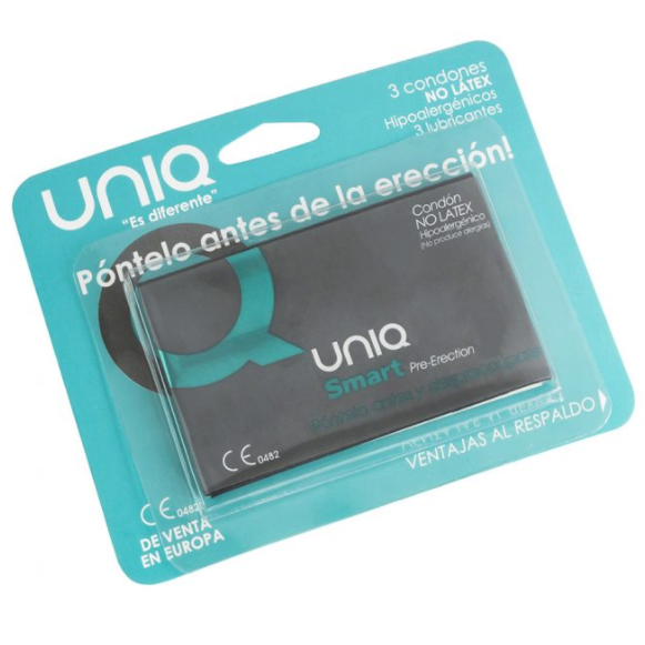 UNIQ - CHYTRÉ BEZLATEXOVÉ PŘEDEREKČNÍ KONDOMY 3 KS