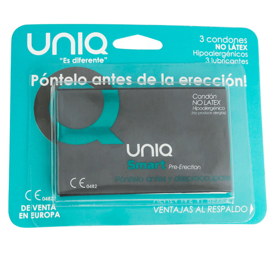 UNIQ - CHYTRÉ BEZLATEXOVÉ PŘEDEREKČNÍ KONDOMY 3 KS