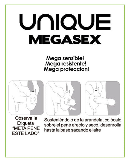 UNIQ - MEGASEX KONDOMY BEZ LATEXU PRO CITLIVÉ POUŽITÍ 3 KS